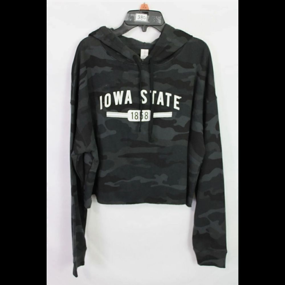 SUMMIT LIA LIGHTWEIGHT CROP CAMO HOODIE IOWA STATE SZ M NWT